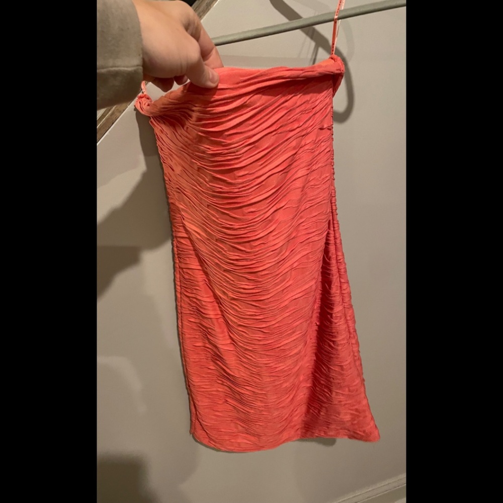 Fun coral mini dress